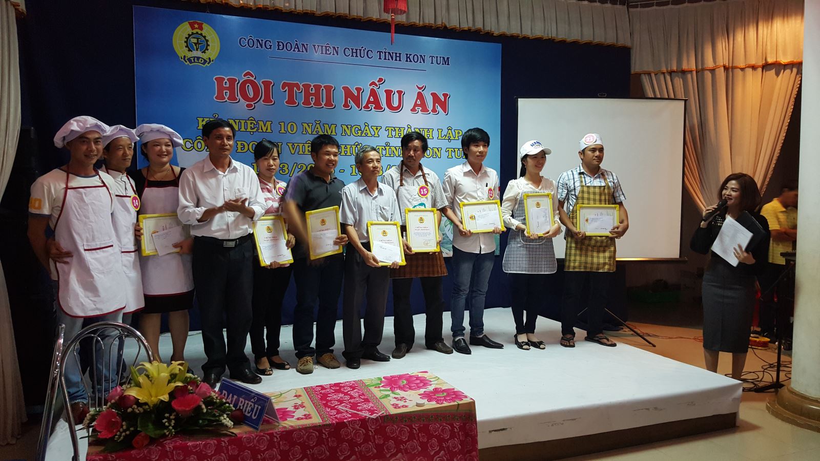 Tham gia Hội thi nấu ăn trong đoàn viên, CBCCVC, NLĐ khối CĐVC tỉnh Kon Tum lần thứ nhất năm 2016
