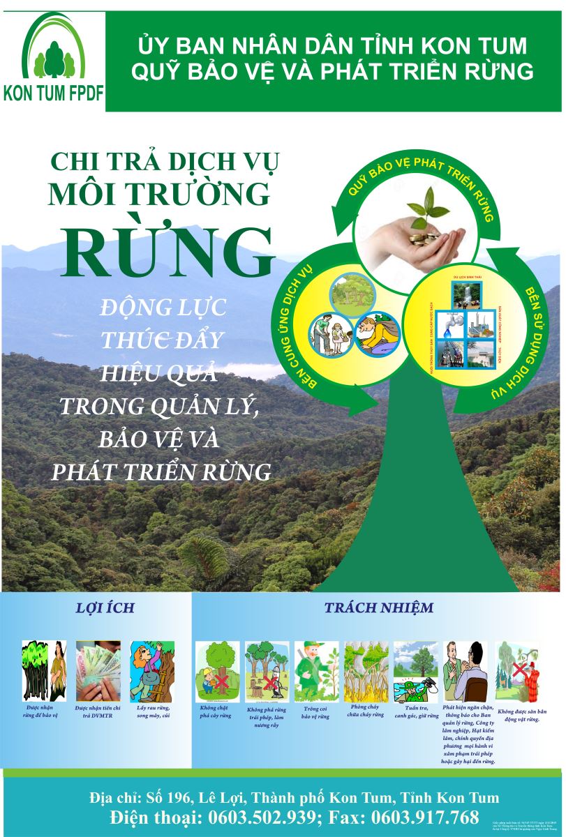 Poster tuyên truyền chính sách chi trả dịch vụ môi trường rừng