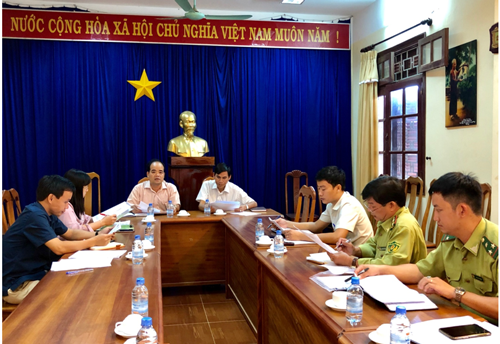 Làm việc với UBND huyện Tu Mơ Rông để thông báo tình hình thực hiện chính sách chi trả dịch vụ môi trường rừng năm 2018 trên địa bàn huyện Tu Mơ Rông